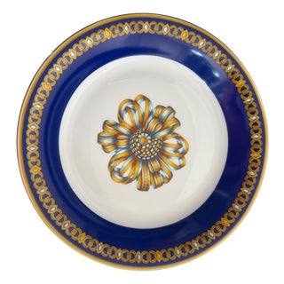 Silk Rosette Soup Plate from Hermès, 1980s For Sale