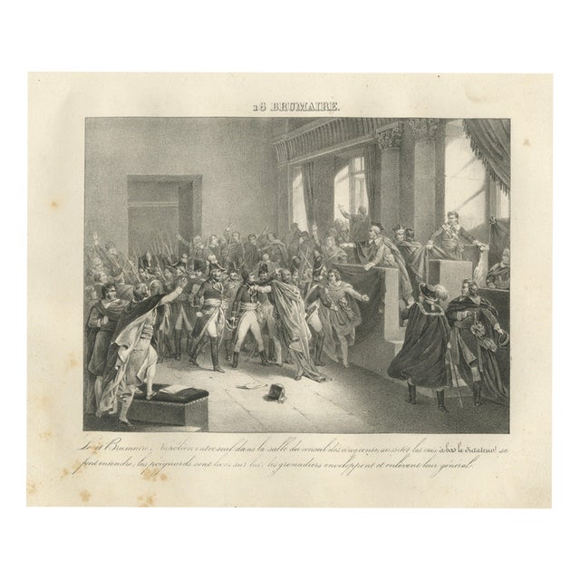 Madou, Bonaparte in the Council of Five Hundred, 1827, Lithograph For Sale