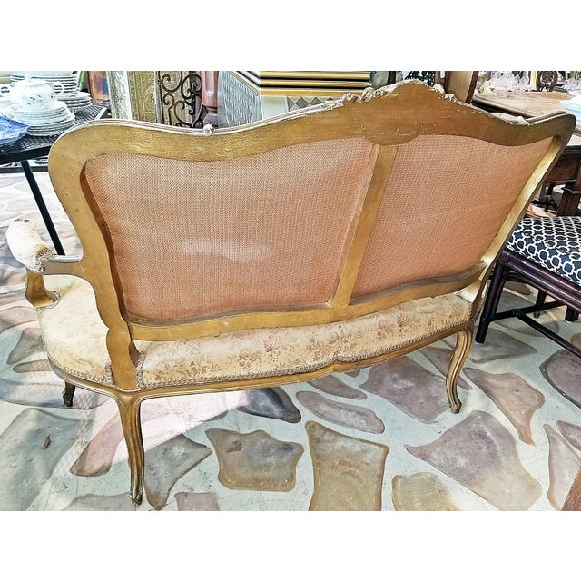 French 19c Louis XV Style Settee Sofa For Sale - Image 11 of 11