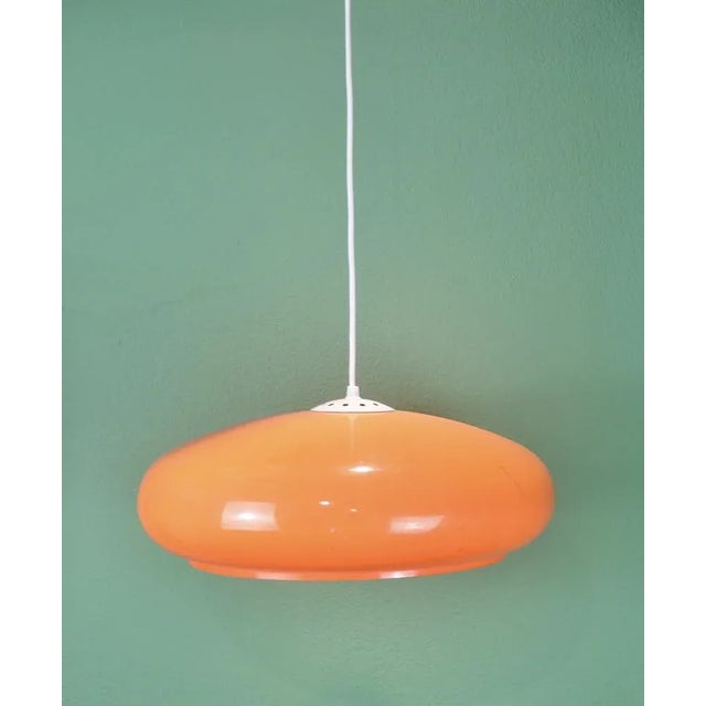 Plastic Orange Plastic Lamp, 1970s For Sale - Image 7 of 14