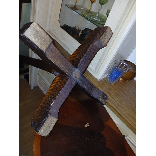 Antique Arts & Crafts Mission Style Quartersawn Oak Coat Rack Hall Tree For Sale - Image 9 of 14