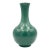 Apple-Green Crackle-Glazed Porcelain Bottle Vase, Qing Dynasty, 18th Century With Two Rings For Sale