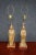Brown Chinese Pine & Mahogany Carved Lamps For Sale - Image 8 of 8