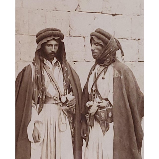 Antique Albumen Photo of Middle Eastern Men, Circa 1870 For Sale - Image 4 of 7