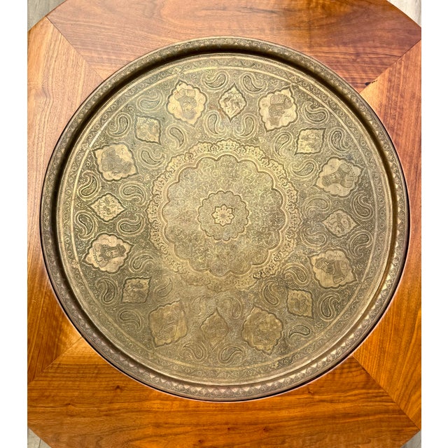 MCM Coffee Table Brass Tray For Sale - Image 4 of 17