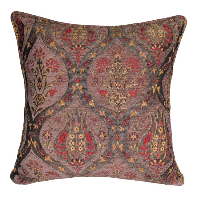 Boho Chic Tulip Turkish Throw Pillow For Sale