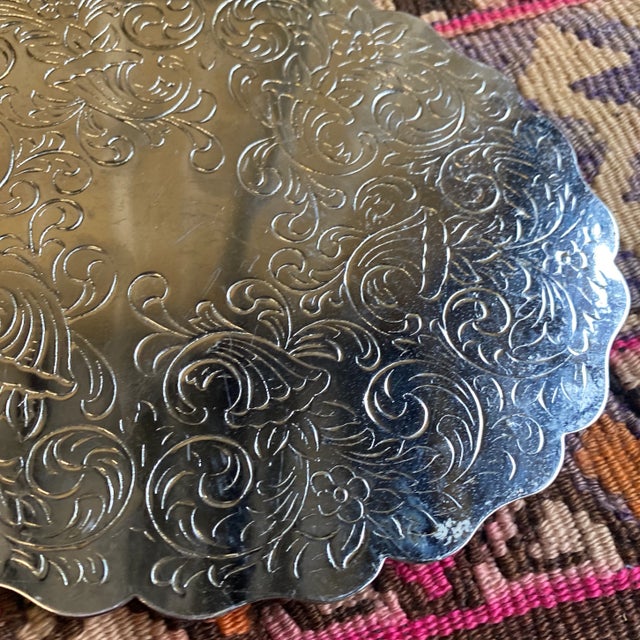 Mid-Century Modern 1960s Silver-Tone Trivets- Set of 4 For Sale - Image 3 of 5