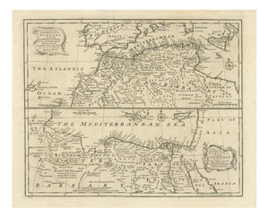 Mediterranean and Barbary Coast by Bowen, 1747