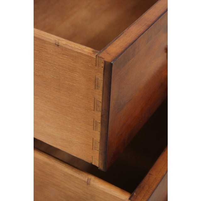 Brown Hekman Yew Wood Bachelors Chest of Drawers For Sale - Image 8 of 13