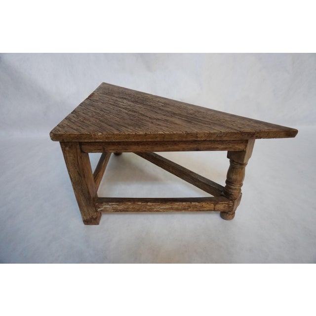 Wood Low Beautifully Carved Wood Corner Table For Sale - Image 7 of 16