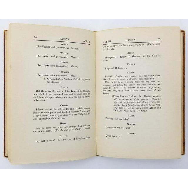 1930s "Hassan" a Play by James Elroy Flecker Alfred Knopf Edition 1932 Vintage Book For Sale - Image 5 of 10