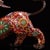 Red Vintage Cloisonne Enamel Mythical Beast Figure – 11.8" Qilin Sculpture For Sale - Image 8 of 9