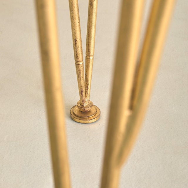 Vintage Italian Gilt Bronze Desk or Dining Table with Smoked Glass Top For Sale - Image 11 of 11
