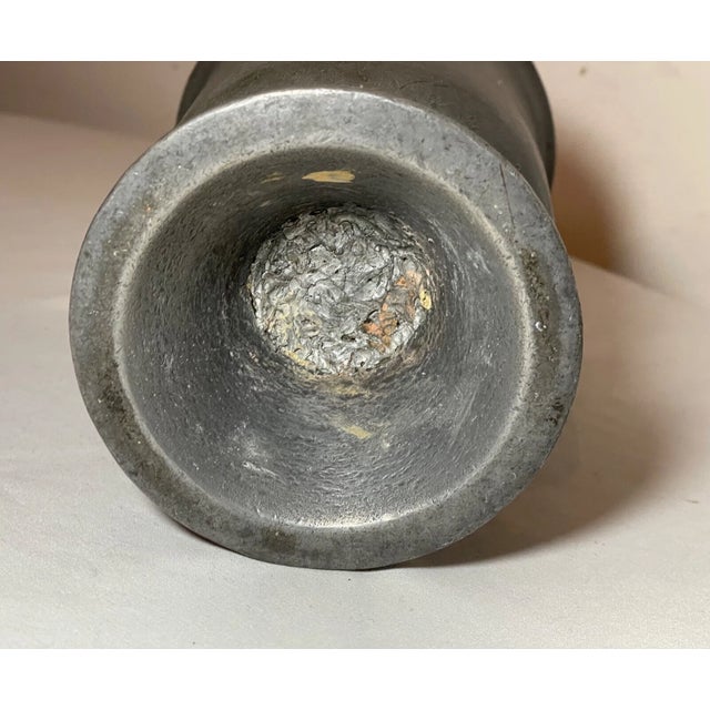 Rare Antique 18th Century 1700s Handmade English Pewter Footed Vase Chalice For Sale In New York - Image 6 of 9