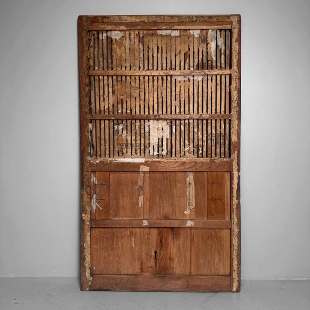 Antique Japanese Wooden Rolling Door, 1890s For Sale - Image 5 of 18