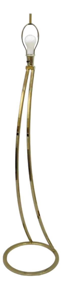 Vintage Mid Century Modern Sculptural Brass Plated Metal Floor Lamp by Clover