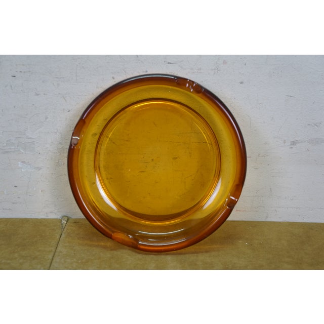 Vintage Art Deco Illuminated Smoking Stand Amber Glass Floor Ashtray Smoke Stand For Sale - Image 11 of 18