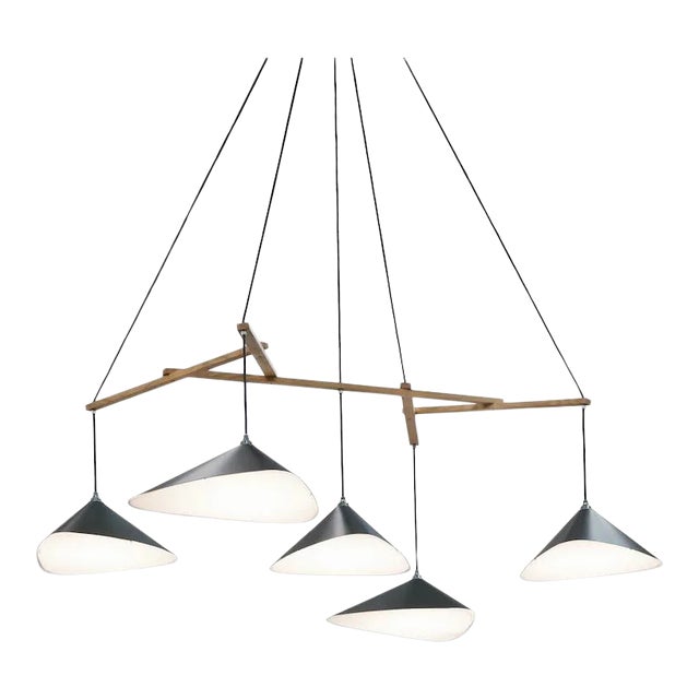 Large Daniel Becker 'Emily 5' Chandelier in Anthracite for Moss Objects For Sale