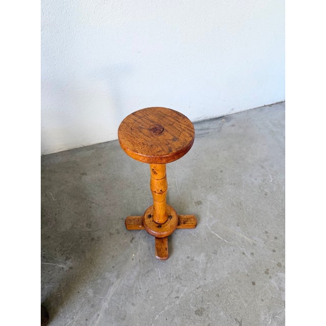 Oak Side Table, 1950 For Sale - Image 9 of 17