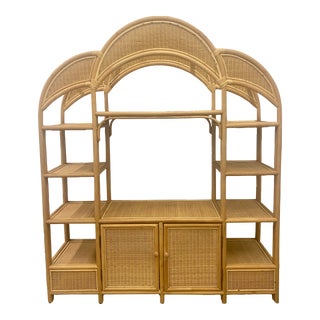 1970s Boho Chic Bamboo Etagere For Sale