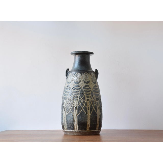 Large Brutalist Danish Sejer Unic Sculptural Ceramic Floor Vase, 1970s For Sale - Image 14 of 14