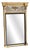 Large Antique Overmantle Wall Pier Mirror in Gilt and White Frame, 1800s For Sale