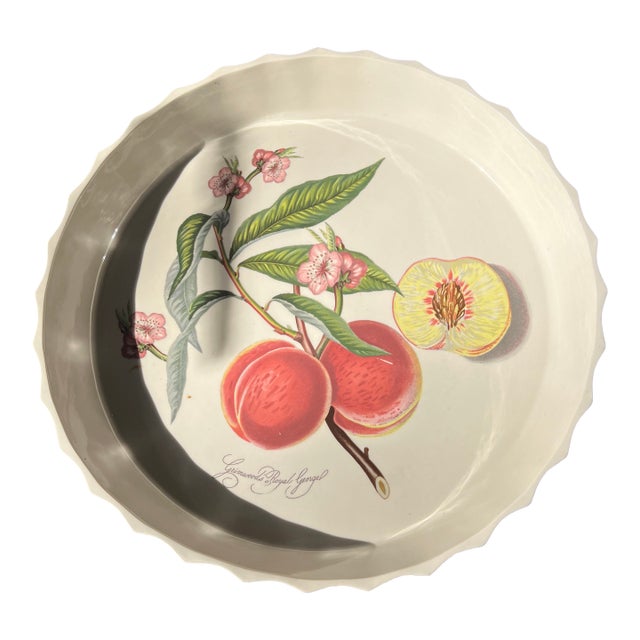 1970s Ceramic Peach Pie Dish, Grimwood's Royal George For Sale