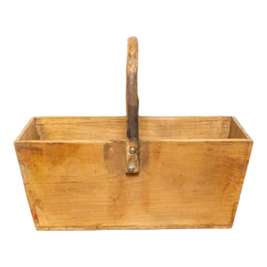 Antique Elm Wood Vegetable Basket