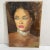 Brown 1960s Marc Olivier Gregoire French Portrait Oil Painting of a Woman For Sale - Image 8 of 8