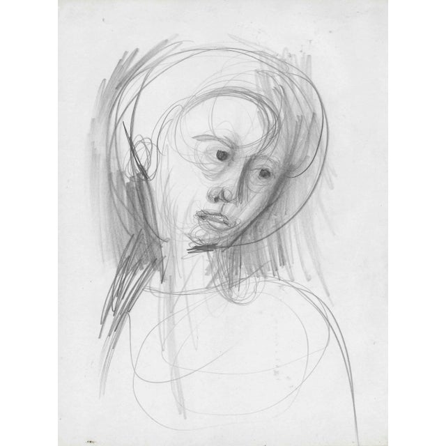 1950s Paul McCarron Mid-Century Portrait Drawing For Sale