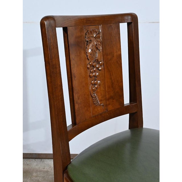 Vintage Art Deco Chairs in Mahogany 1940, Set of 6 For Sale - Image 10 of 18