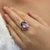 Purple Nina Zhou Amethyst Turquoise Diamond Vintage-Style Cocktail Ring in 14k Yellow Gold Ring, size 9.5 For Sale - Image 8 of 8