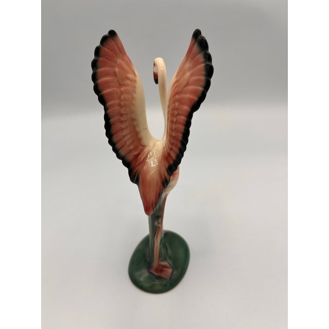 Mid-Century Modern 1940s Will-George Porcelain Flamingo Figurine For Sale - Image 3 of 7