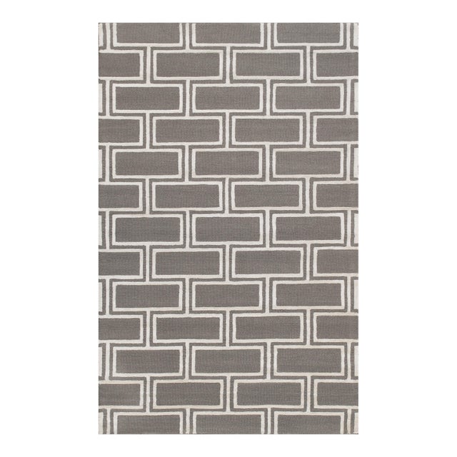 Pasargad Home Edgy Grey Area Rug, 5' 0'' X 8' 0'' For Sale