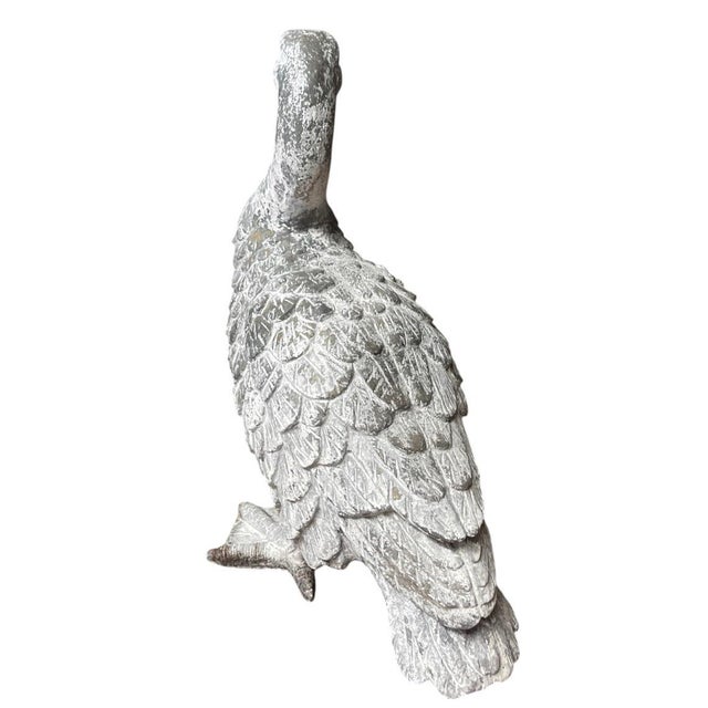 Vintage Country Style Cast Iron Duck Garden Statue For Sale In West Palm - Image 6 of 12