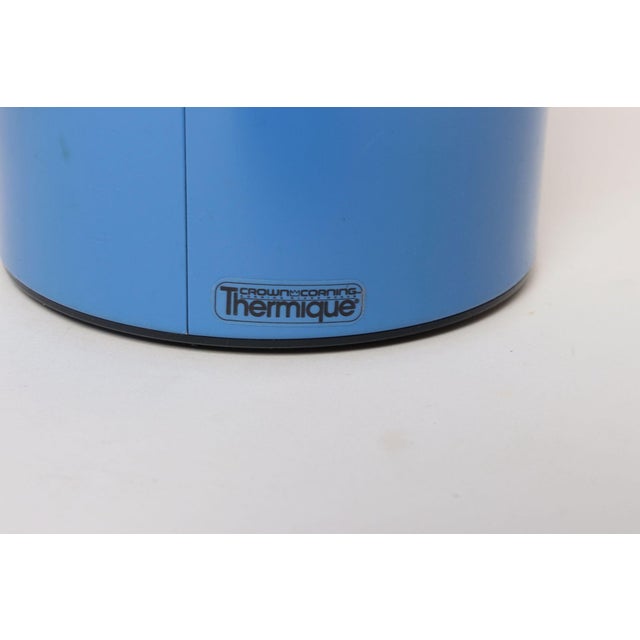 Vintage Japanese Crown Corning "Thermique" Sky Blue Ice Bucket/Pail With Tongs For Sale - Image 15 of 16