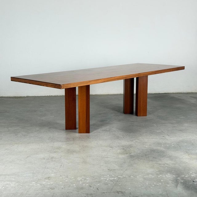 Model TL63 Dining Table in Walnut by Roberto Poggi for Poggi, Italy, 1960s For Sale - Image 3 of 18