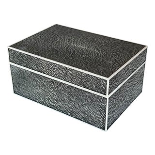 Modern Shagreen Clad Jewelry Box For Sale