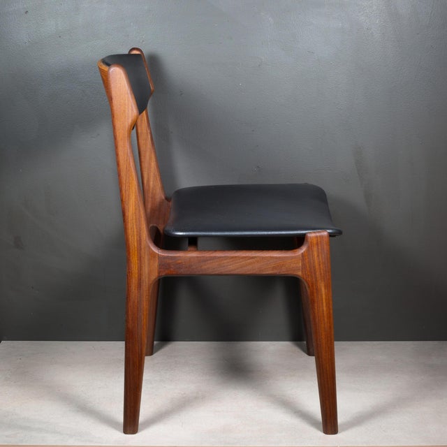 Mid-Century Eric Buch Reupholstered Teak Dining Chairs c.1960 For Sale - Image 10 of 18