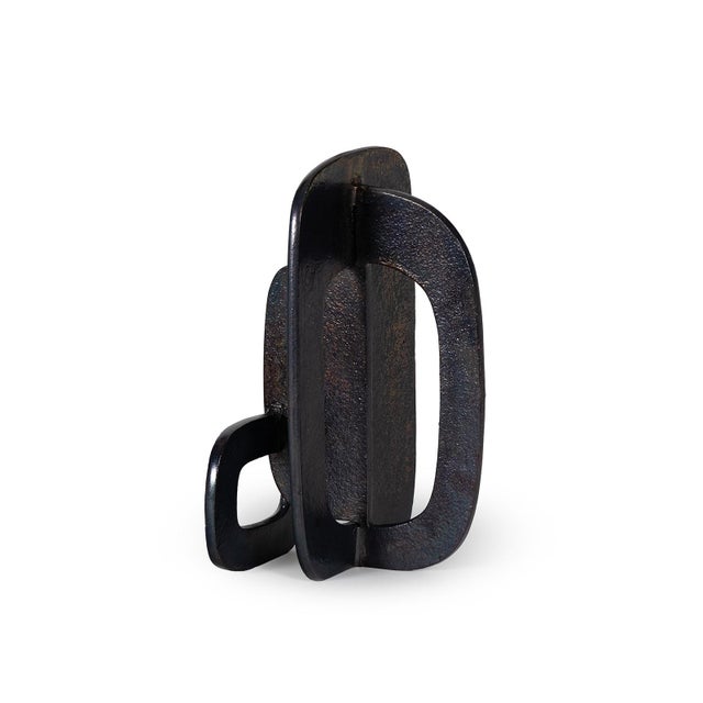 2020s Modernist Sculpture Tall, Blackened Zinc For Sale - Image 5 of 5