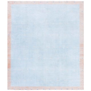 Doris Leslie Blau Vintage Indian Dhurrie Blue Flatweave Cotton Rug For Sale