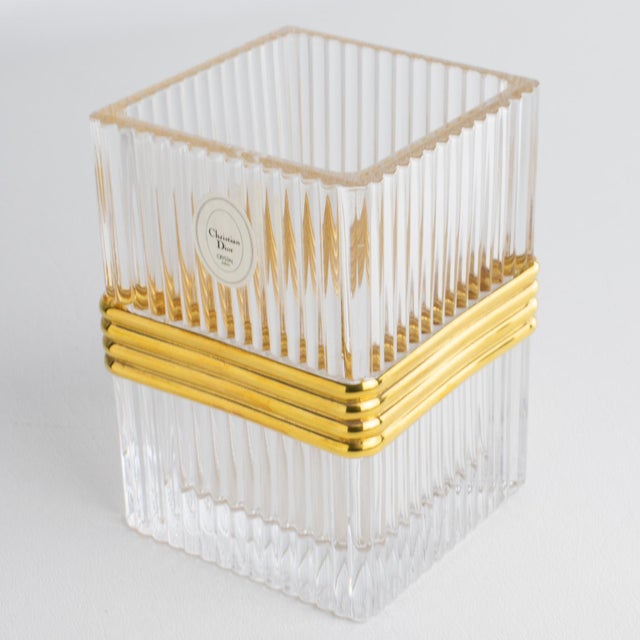 Christian Dior Paris Crystal Desk Accessory Pencil Cup, circa 1990 For Sale - Image 11 of 16