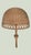 This Vintage Rattan floor lamp featuring an oversized dome-shaped wicker shade with an elegant open fretwork border and...