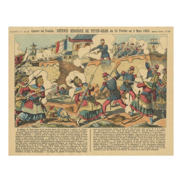 Tonkin War Battle Scene, 1885, Paper For Sale