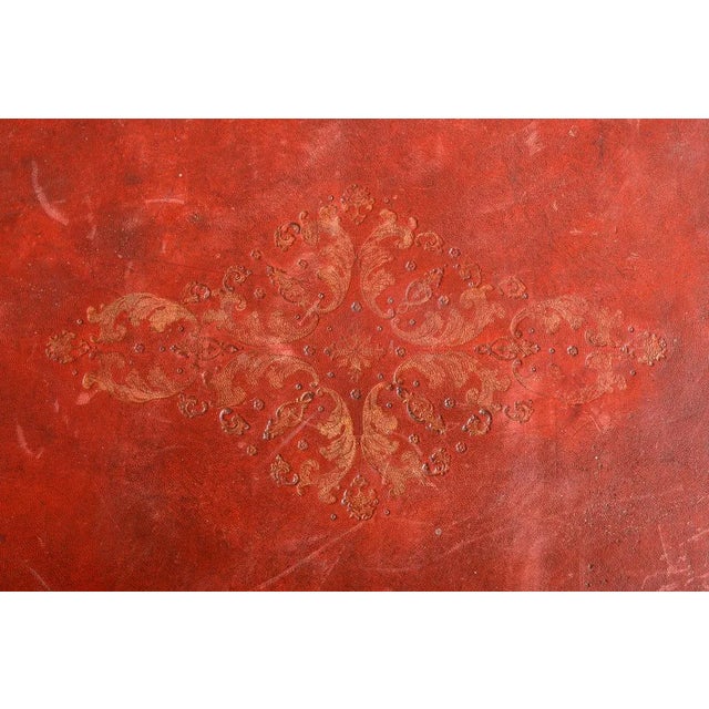 Burnt Umber Louis XV Game Table, Red Leather Top 18th Century For Sale - Image 8 of 11