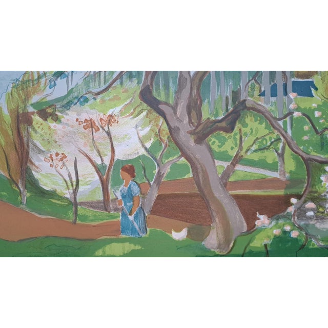 Maurice Mourlot, Country Scene, Lithograph For Sale - Image 3 of 8