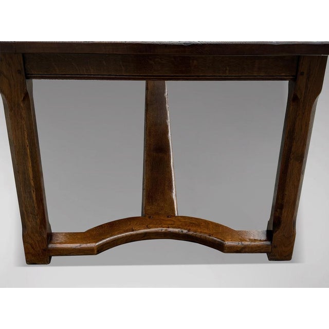 Large 19th Century French Oak Farmhouse Dining Table, 1880 For Sale - Image 9 of 12