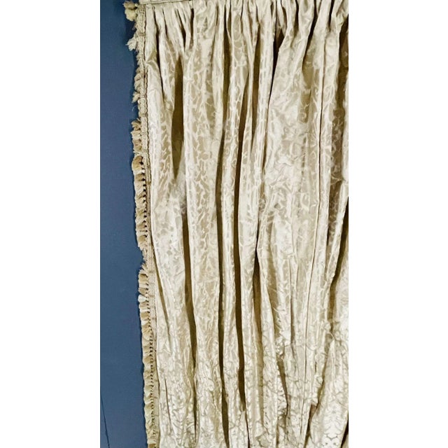 Single Cream Curtain on Valance, Window Treatment, Drapery For Sale - Image 4 of 11
