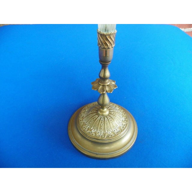 Late 19th Century Antique French Diamond Quilted Trumpet Vase For Sale - Image 5 of 8