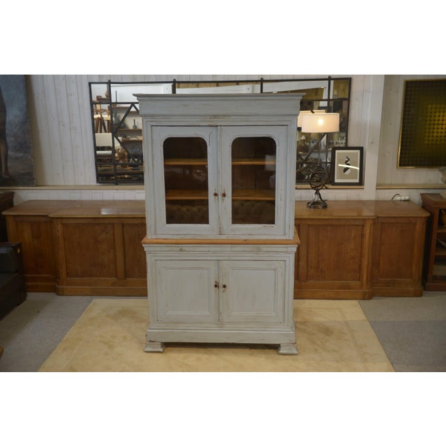 Wood 19th Century Two-Part Cherrywood Buffet For Sale - Image 7 of 13